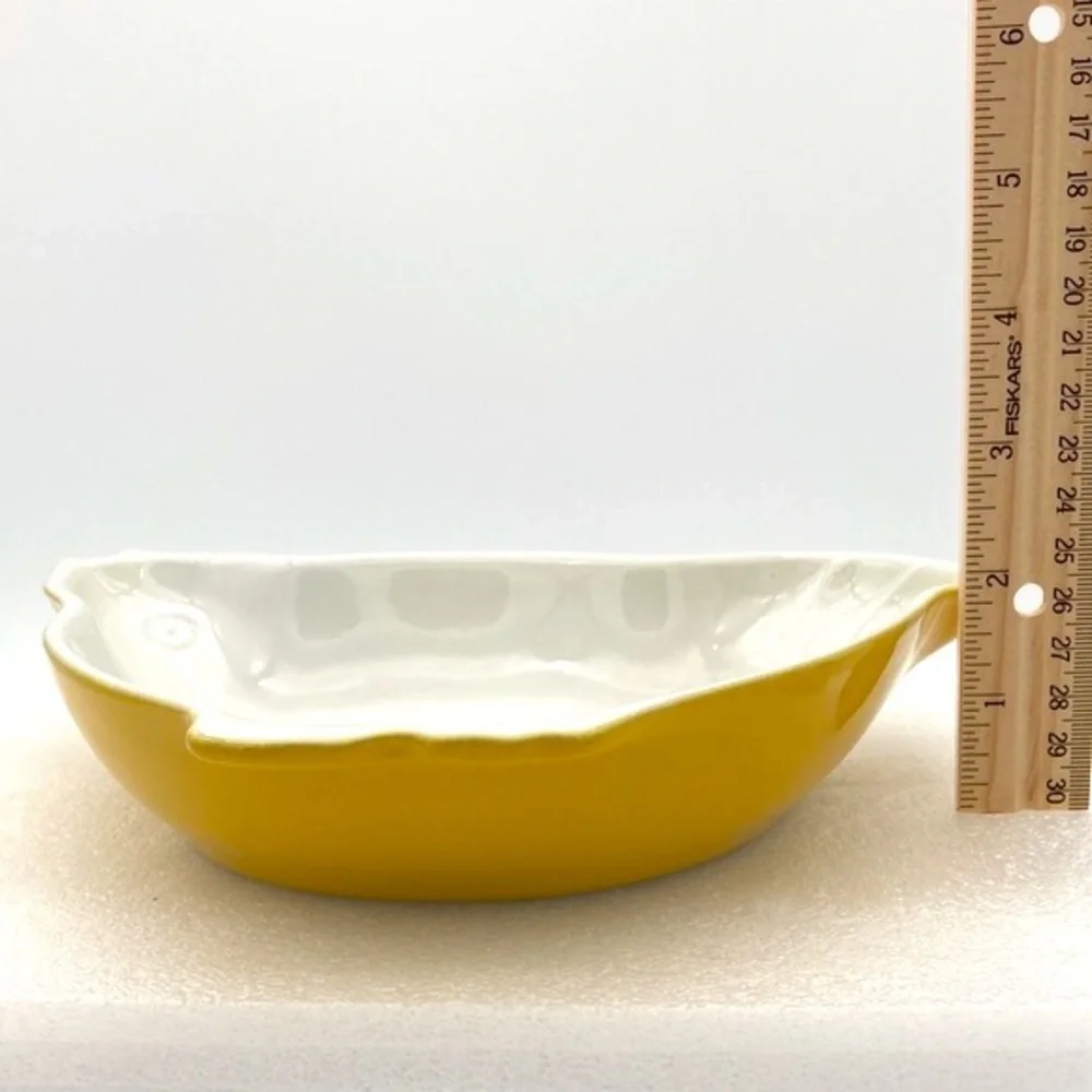 Pair of Vintage Sur La Table Yellow Chicken Ceramic Baking Dishes
